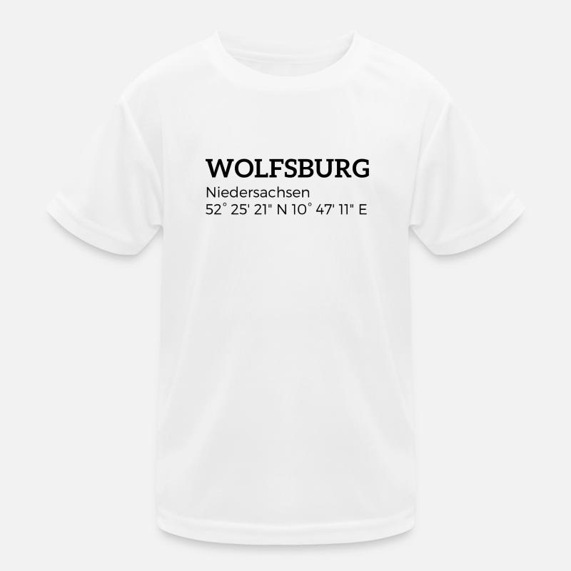 Wolfsburg Lower Saxony coordinates Kids Functional T-Shirt