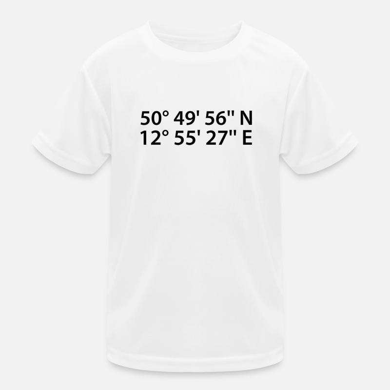 Chemnitz Koordinaten Kinder Funktions-T-Shirt