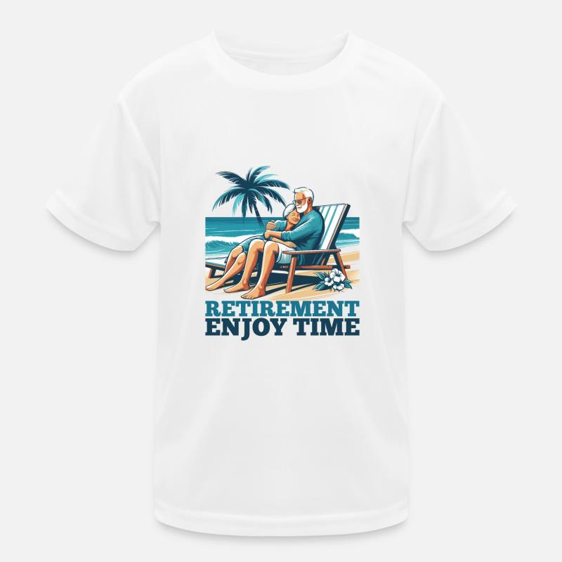 Rente Ruhestand Zeit genießen Geschenk Kinder Funktions-T-Shirt