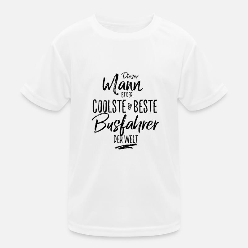 busfahrer der Beste (s) - Kinder Funktions-T-Shirt - Weiß