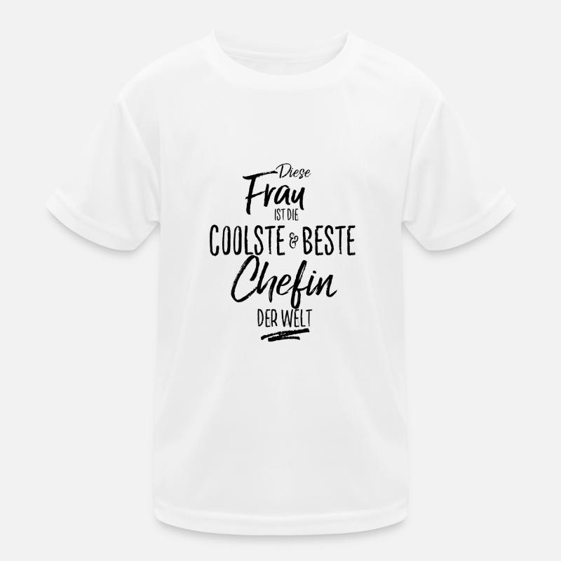 chefin-schwarz Kinder Funktions-T-Shirt