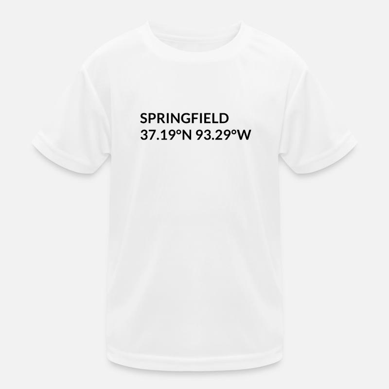 Springfield, Missouri, USA Coordinates Kids Functional T-Shirt