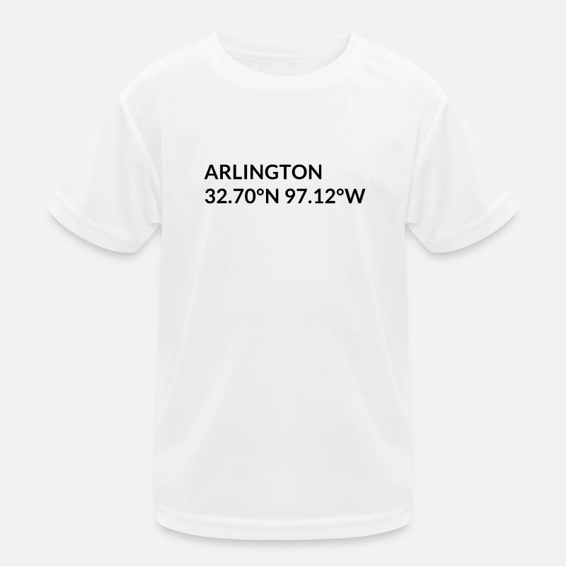 Arlington, Texas, USA Coordinates Kids Functional T-Shirt