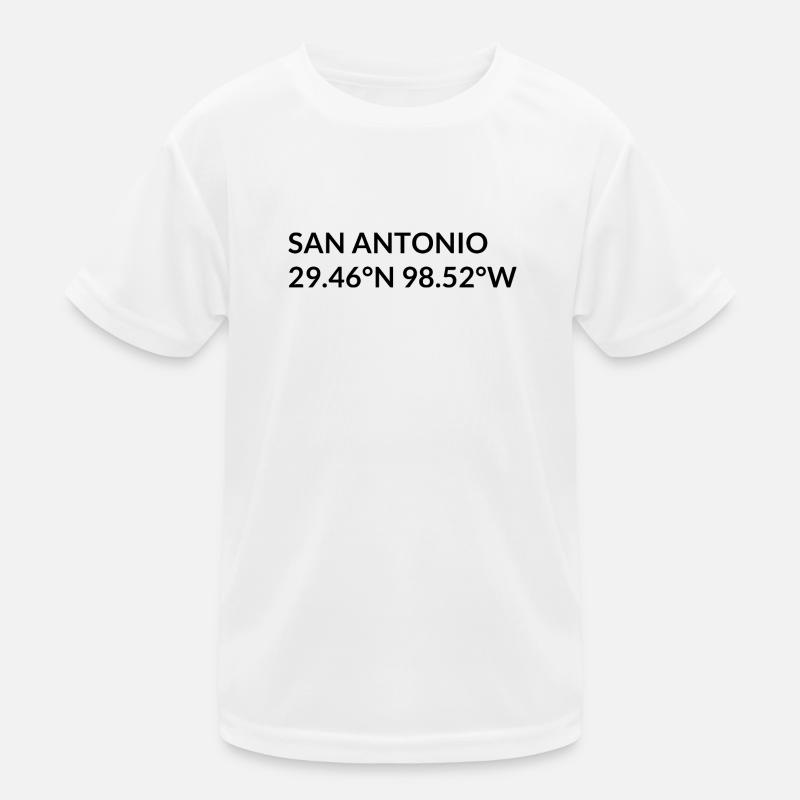 Coordonnées de San Antonio, Texas, États-Unis T-shirt sport Enfant