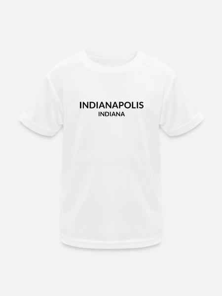 Indianapolis Indiana USA - Kinder Funktions-T-Shirt - Weiß - Vorne
