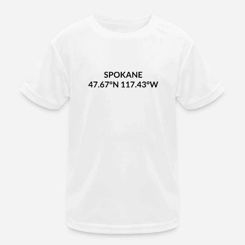 Coordonnées de Spokane, Washington, États-Unis T-shirt sport Enfant