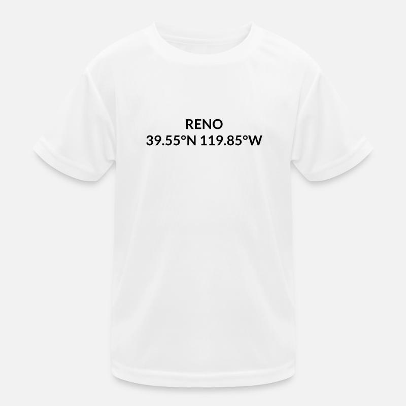 Coordonnées Reno, Nevada, États-Unis T-shirt sport Enfant