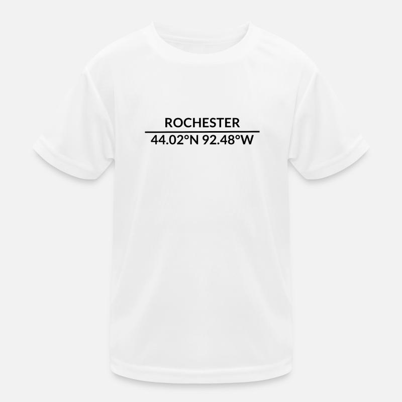 Coordonnées de Rochester, Minnesota, États-Unis T-shirt sport Enfant
