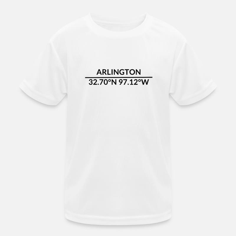 Arlington, Texas, USA Coordinates Kids Functional T-Shirt