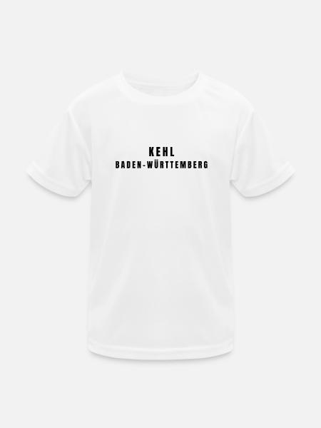 Kehl Baden-Württemberg - Kinder Funktions-T-Shirt - Weiß - Vorne