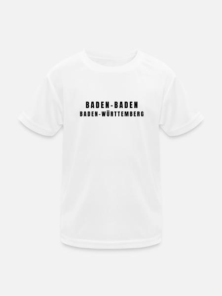 Baden-Baden Baden-Württemberg - Kinder Funktions-T-Shirt - Weiß - Vorne