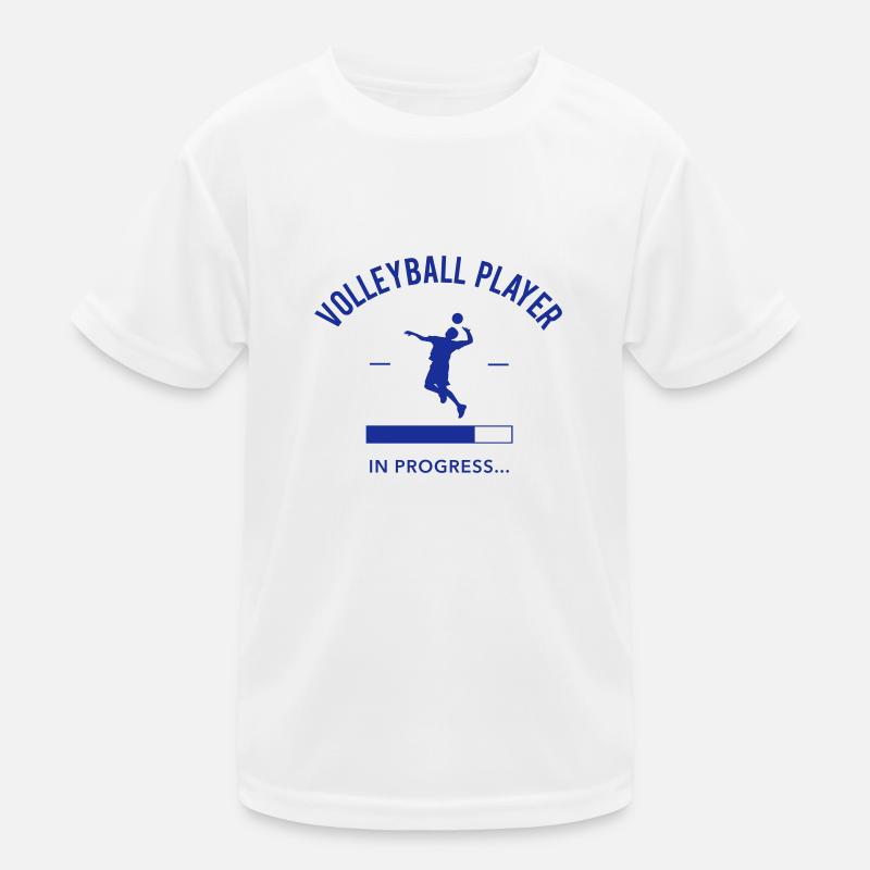 Volleyball Player loading - Kinder Funktions-T-Shirt - Weiß