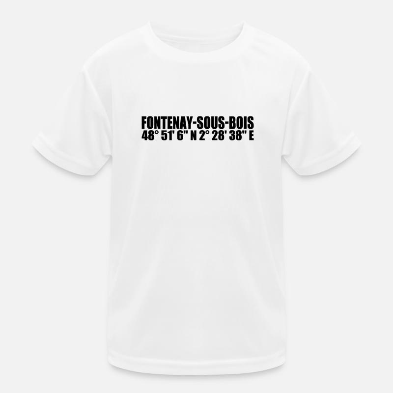 Fontenay-sous-Bois coordinates Kids Functional T-Shirt