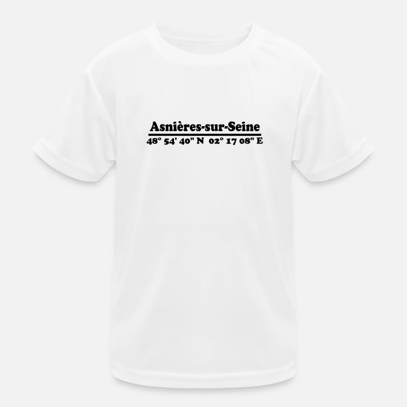 Asnières-sur-Seine coordinates Kids Functional T-Shirt