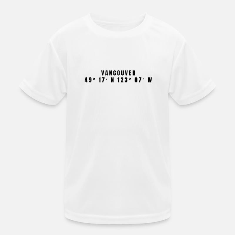 Vancouver, Canada Coordinates Kids Functional T-Shirt