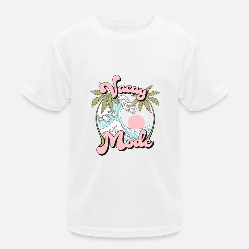 Vacay Mode Vacances d’été Palm Waves Rétro T-shirt sport Enfant