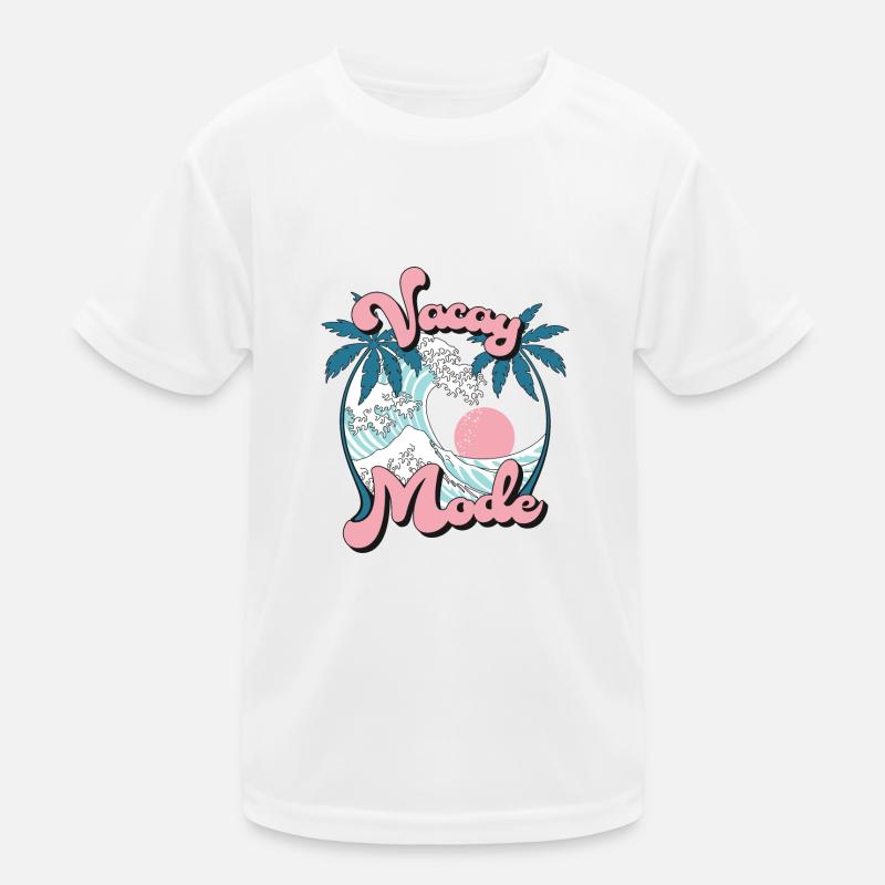 Vacay Mode Vacances d’été Palm Waves Rétro T-shirt sport Enfant
