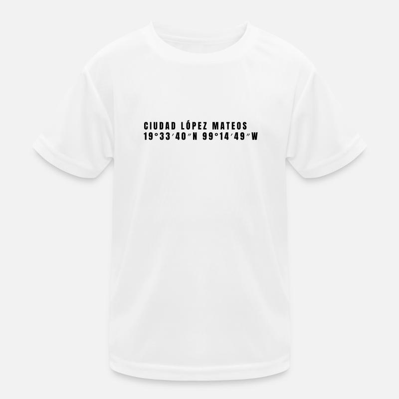 State of Mexico Mexico Coordinates Kids Functional T-Shirt