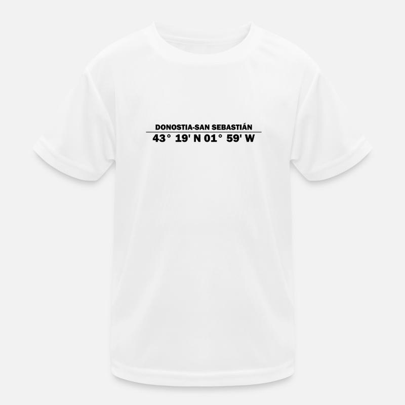 Donostia-San Sebastián coordinates Kids Functional T-Shirt