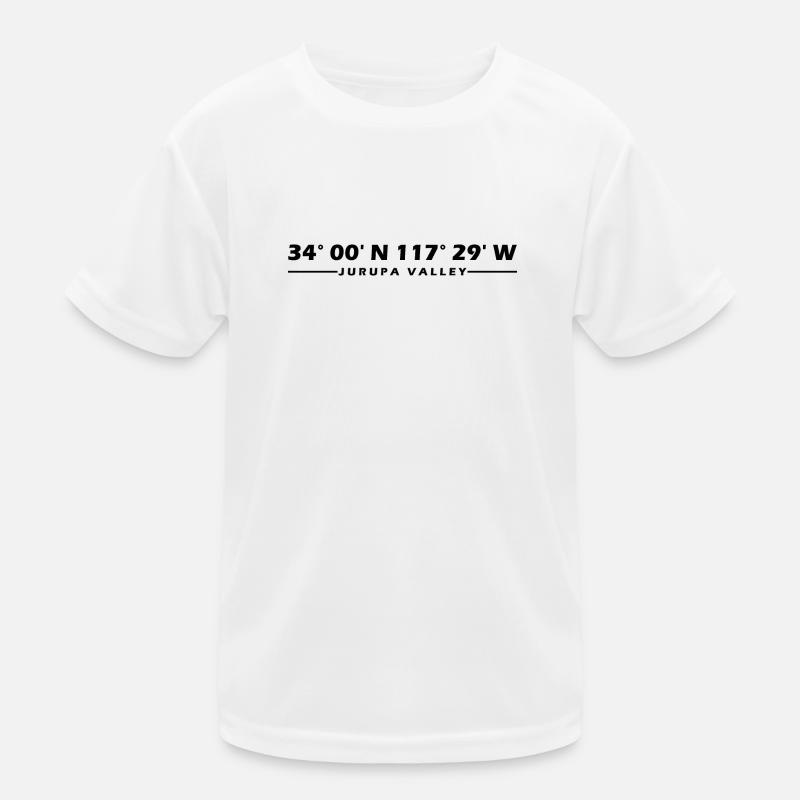 Jurupa Valley Koordinaten Kinder Funktions-T-Shirt
