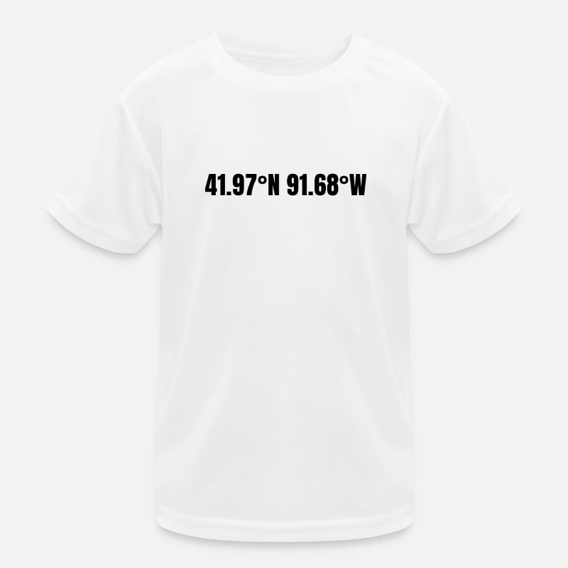 Coordonnées de Cedar Rapids, Iowa, États-Unis T-shirt sport Enfant
