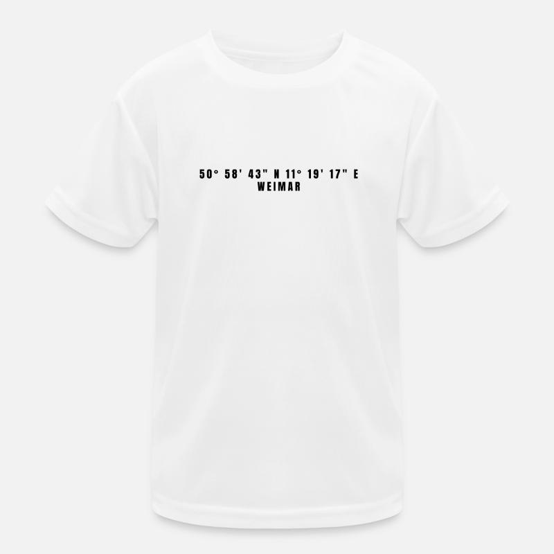Weimar Thuringia Coordinates Kids Functional T-Shirt