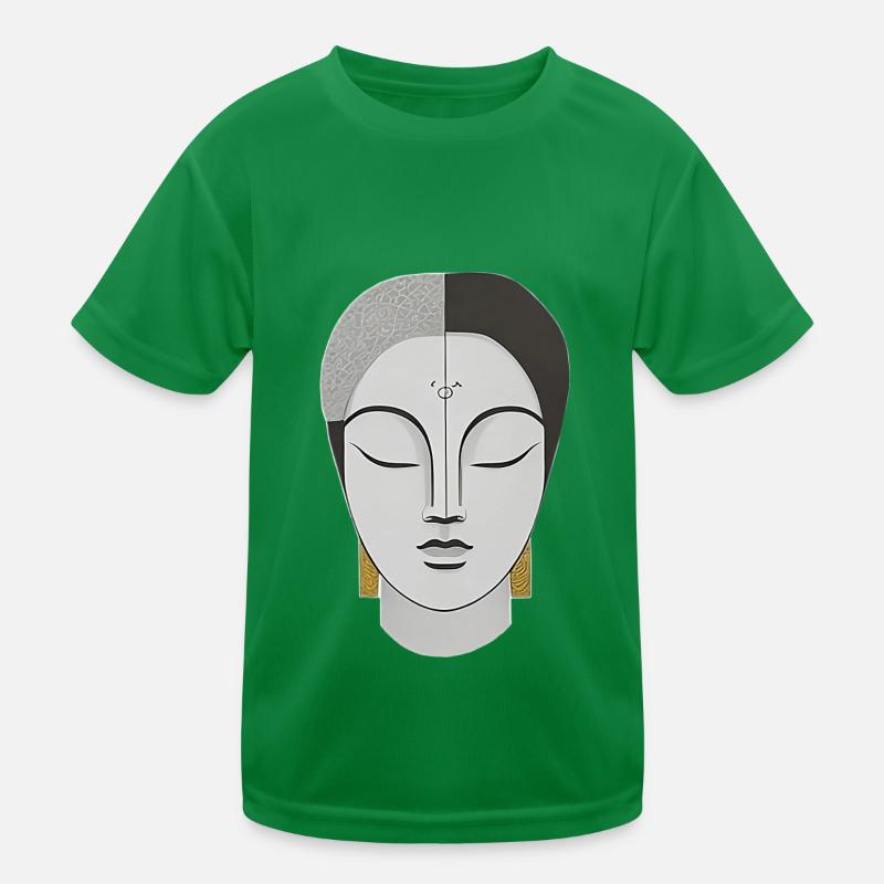 Face in Boho Style Kids Functional T-Shirt