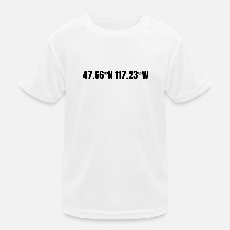 Coordonnées de Spokane Valley, Washington, États-Unis T-shirt sport Enfant