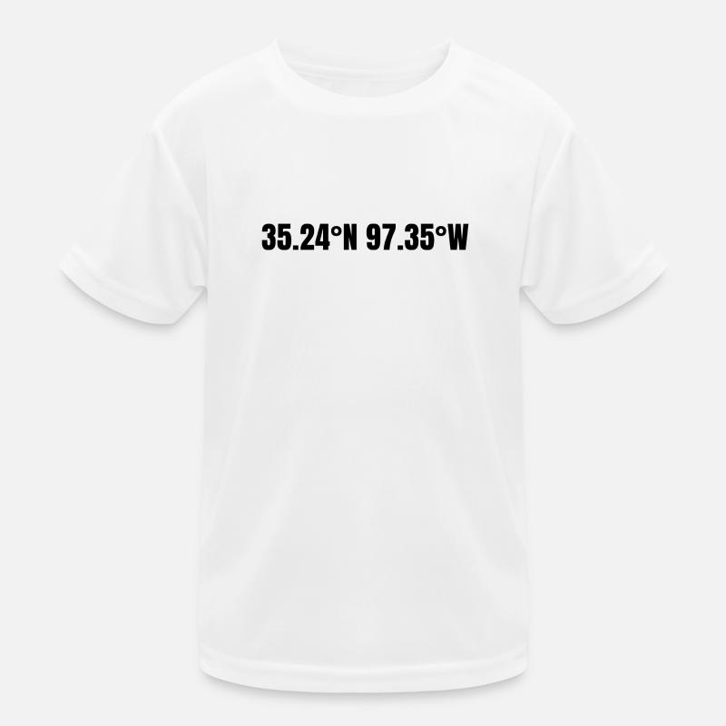 Norman, Oklahoma, USA Coordinates Kids Functional T-Shirt