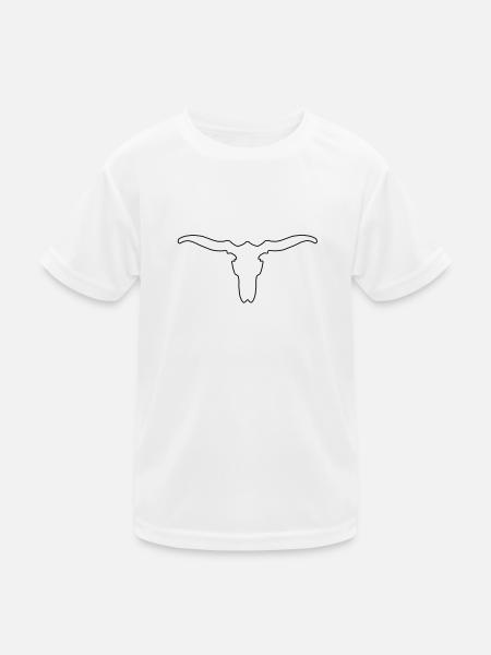 cornes contour - T-shirt sport Enfant - blanc - Devant