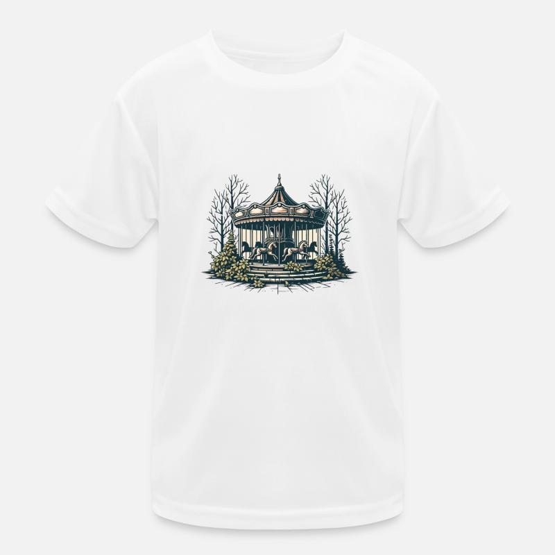 Verlassenes Kinderkarussell Kinder Funktions-T-Shirt