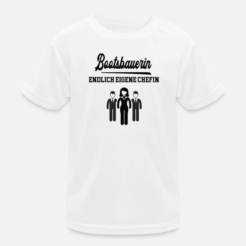 Bootsbauerin Chefin Selbstständigkeit Boote Firma Kinder Funktions-T-Shirt