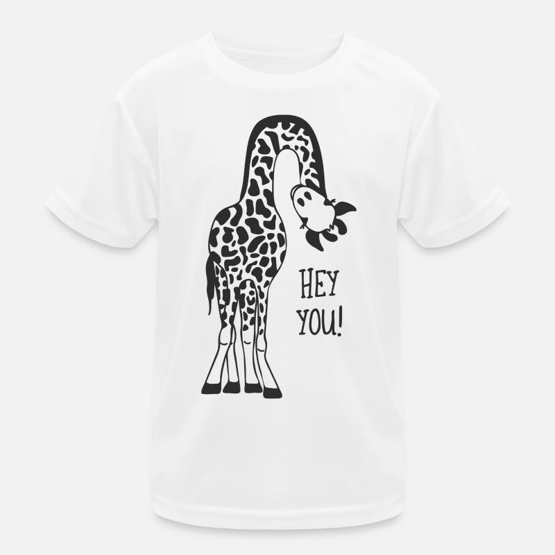 Giraffe calling Kids Functional T-Shirt