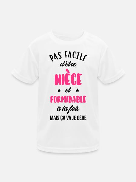 Nichte / Neffe / Onkel / Tante - Kinder Funktions-T-Shirt - Weiß