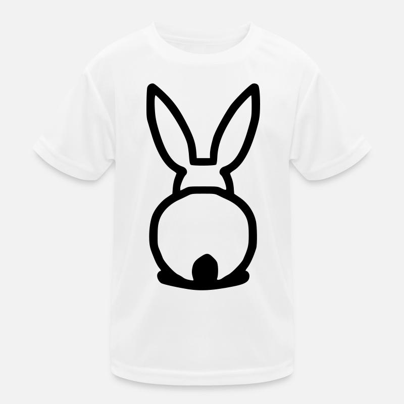cute rabbit from behind Kids Functional T-Shirt