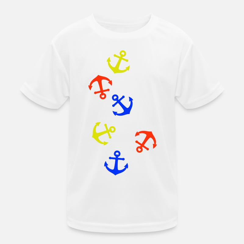 Anker Bunt Kinder Funktions-T-Shirt