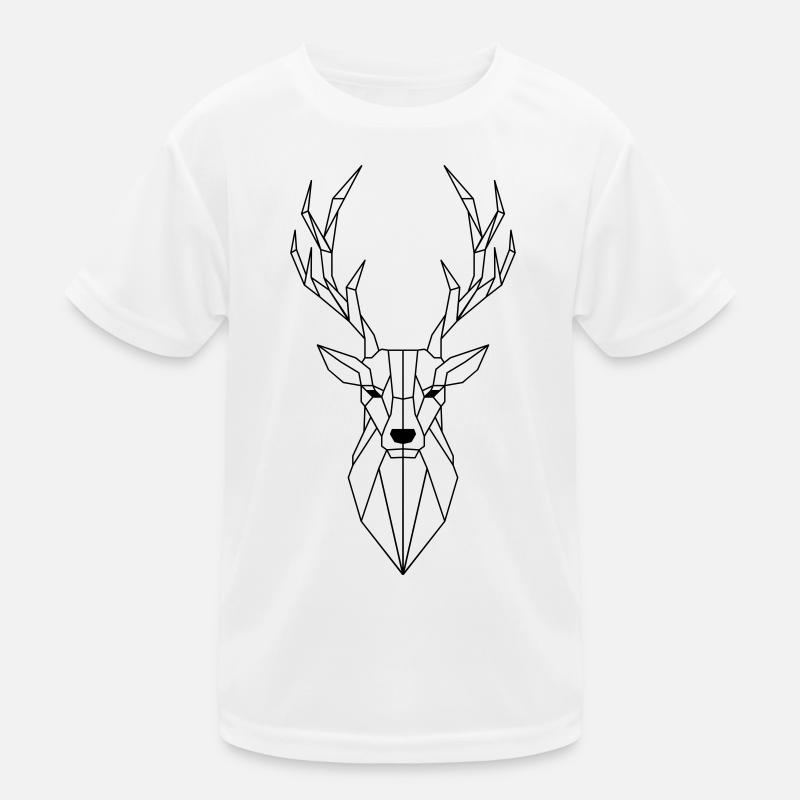Hirsch Polygon Kinder Funktions-T-Shirt