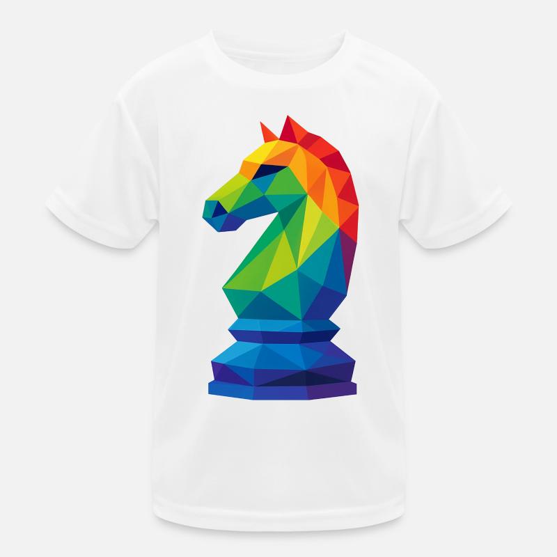 Cavalier Low-Poly : La Maîtrise Tactique T-shirt sport Enfant