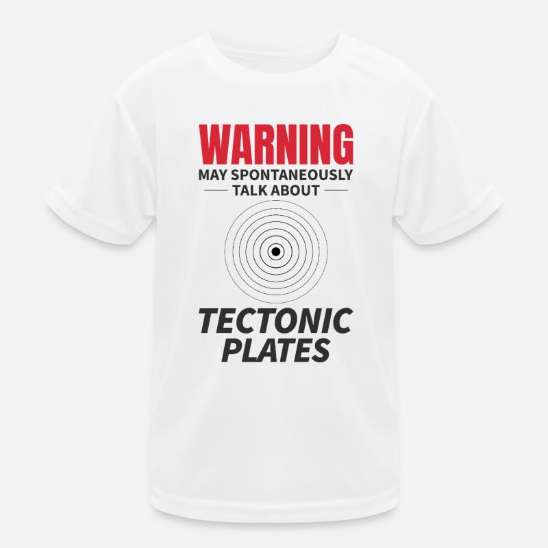 Tectonic Plates Geology Earth Science Warning Kids Functional T-Shirt