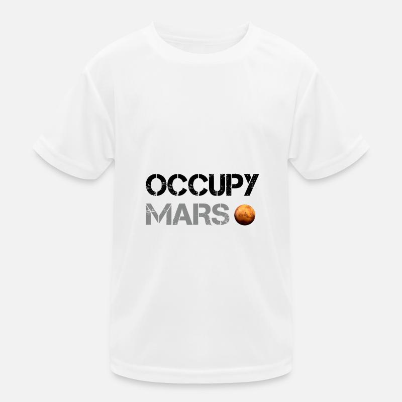 Occupy Mars Planet Space Explor Rocket Science Kids Functional T-Shirt