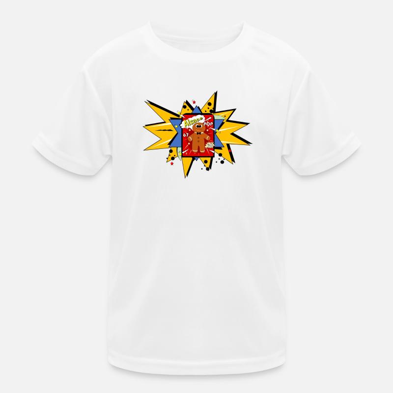 Elsässer Pop ART - Kinder Funktions-T-Shirt - Weiß