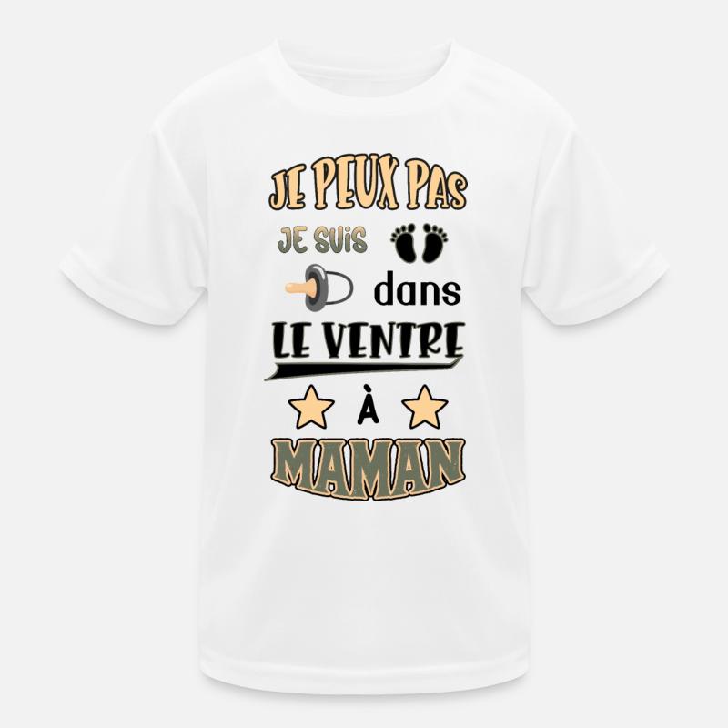 Bébé Trop Occupé Dans Le Ventre à Maman T-shirt sport Enfant