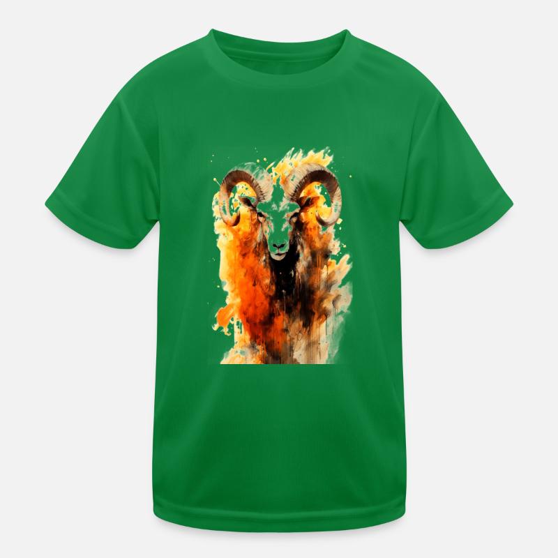 Dickhornschaf Kinder Funktions-T-Shirt