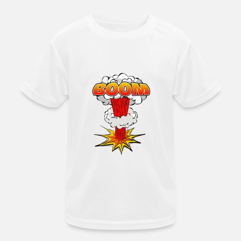Boom Comic Explosion Lettering Icon Kids Functional T-Shirt