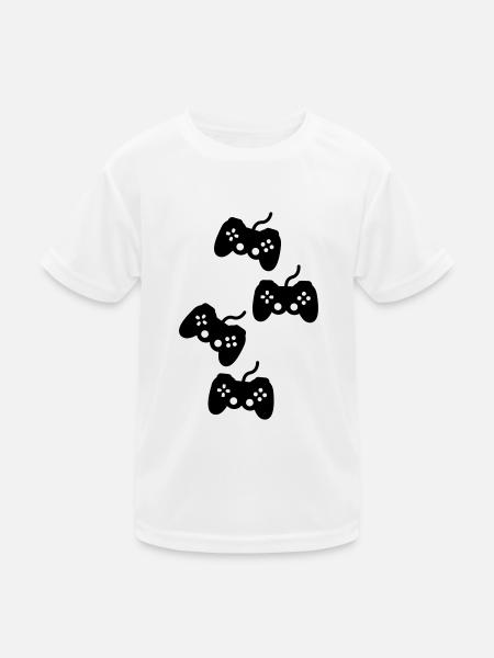spiele - Kinder Funktions-T-Shirt - Weiß - Vorne