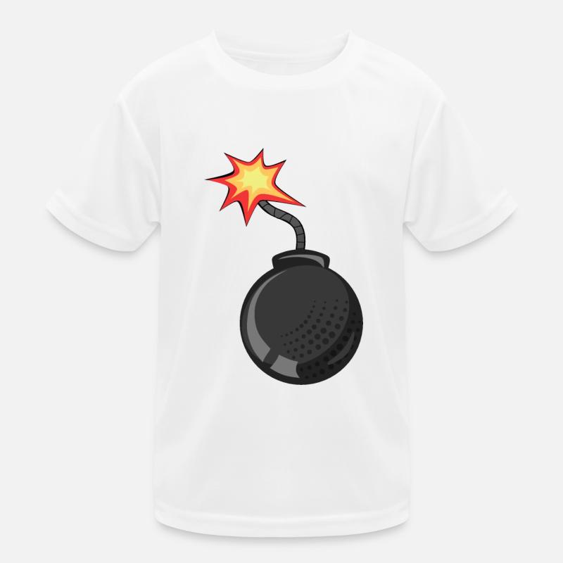 bomb meche drawing flame Kids Functional T-Shirt