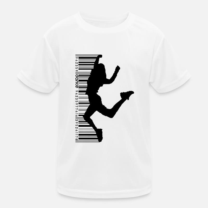 Dancer in QR code style (2) Kids Functional T-Shirt