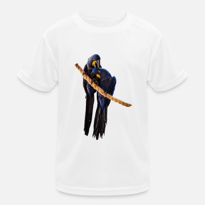 Hyacinth Macaw Pair Kids Functional T-Shirt