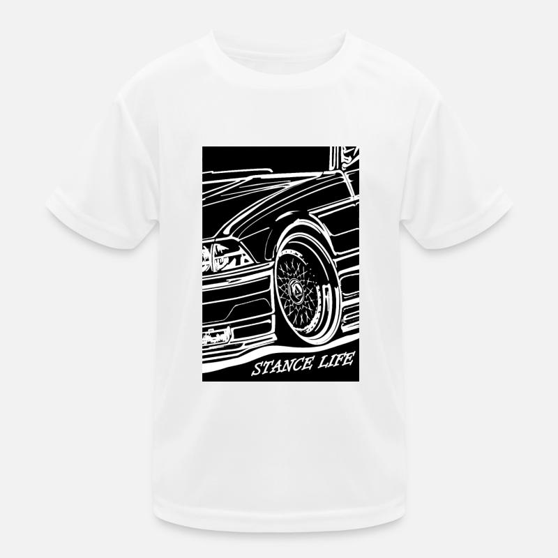 Leben im Auto - Kinder Funktions-T-Shirt - Weiß