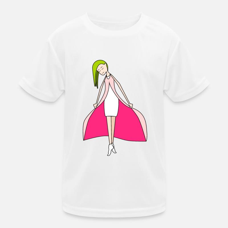 Fuchsie Puppe Kinder Funktions-T-Shirt